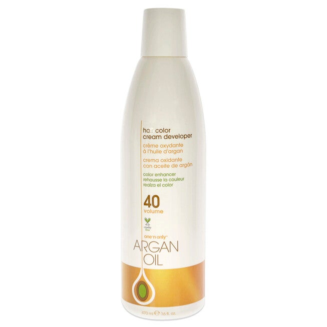 Argan Oil Hair Color Cream Developer - 40 Volume by One n Only for Unisex - 16 oz Lightener, NA, hi-res image number null