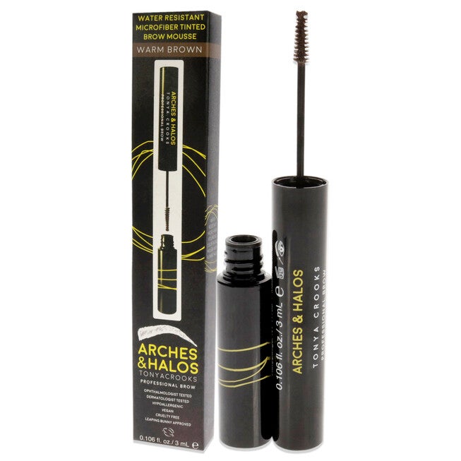 Microfiber Tinted Brow Mousse - Warm Brown by Arches and Halos for Women - 0.106 oz Mousse, , alternate image number null