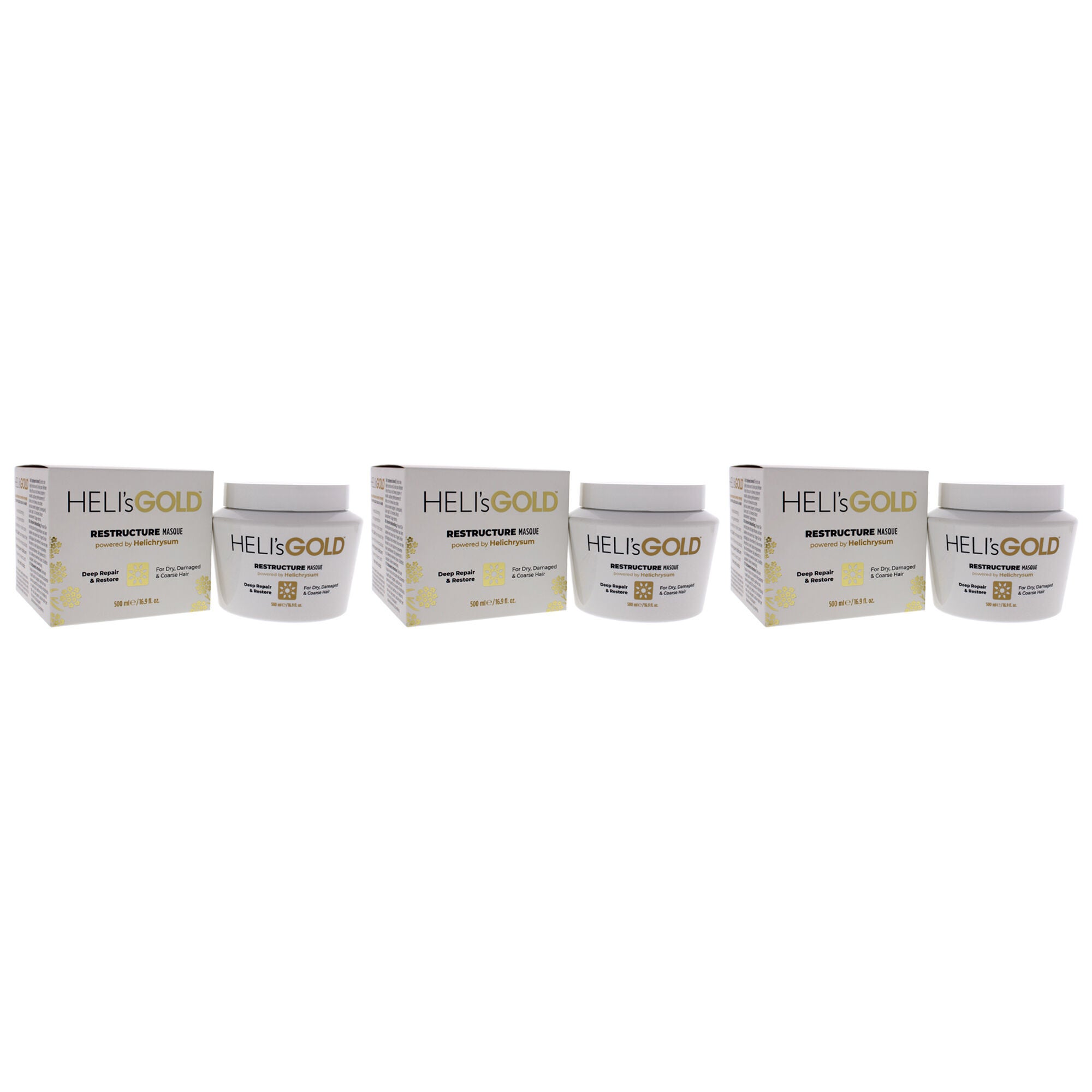 Restructure Masque by Helis Gold for Unisex - 16.9 oz Masque - Pack of 3, See Description, alternate image number 1