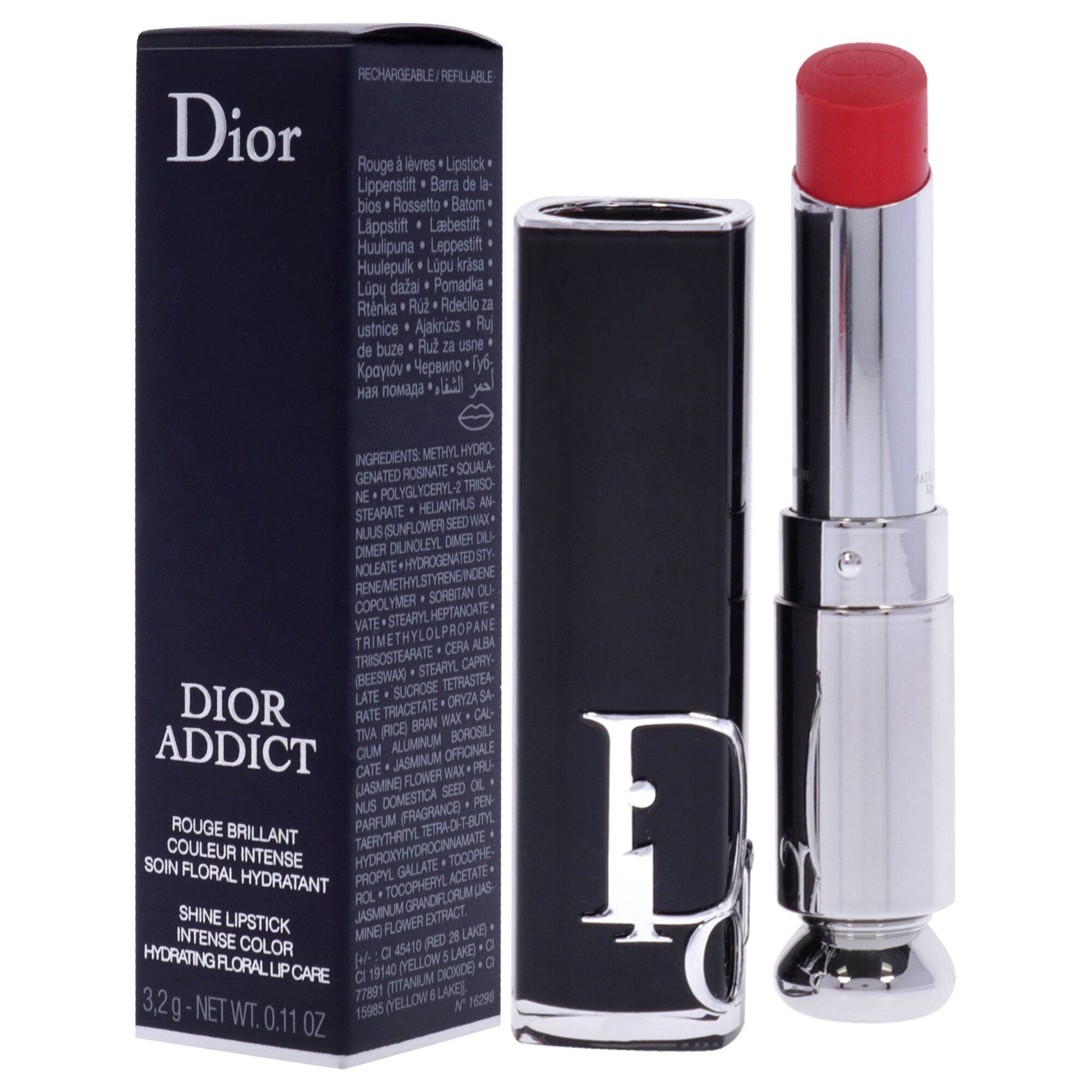 Dior Addict Hydrating Shine Lipstick - 659 Coral Bayadere by Christian Dior for Women - 0.11 oz Lips, See Description, alternate image number 3