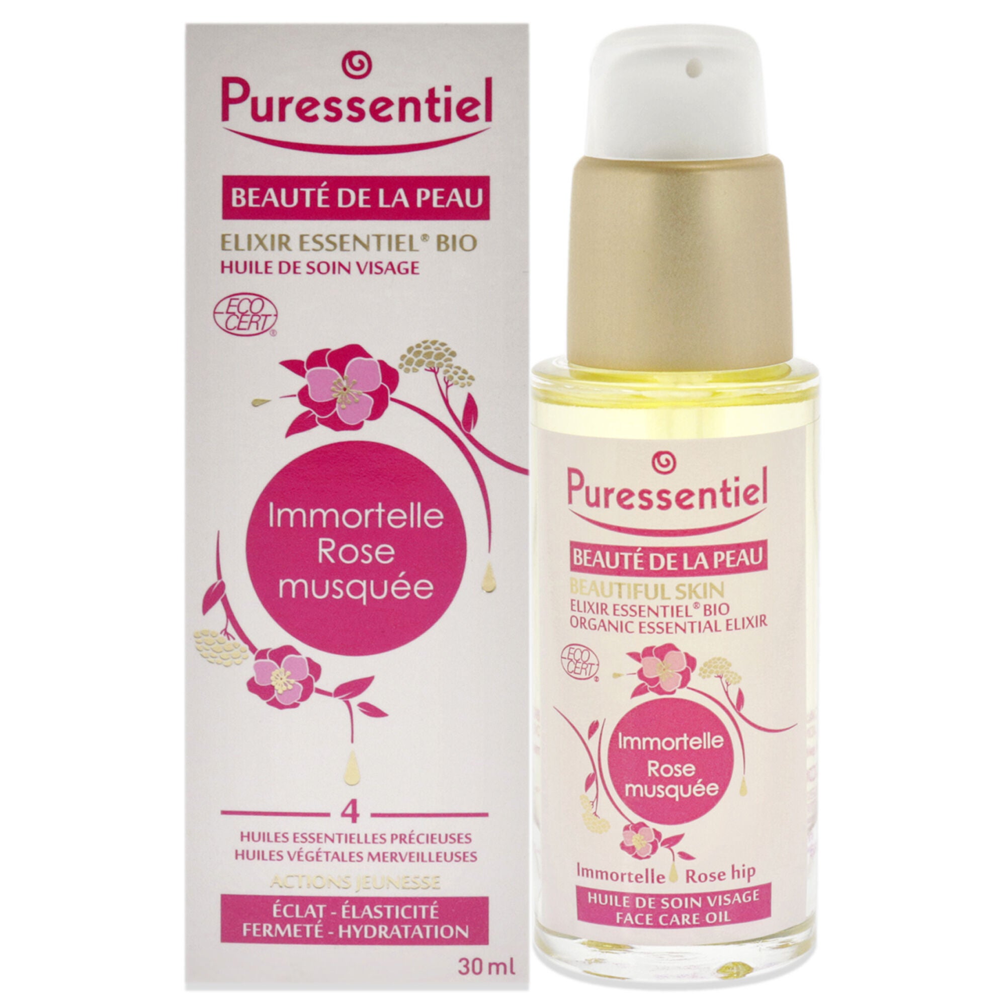 Organic Essential Elixir Face Care Oil by Puressentiel for Unisex - 1 oz Oil, See Description, hi-res image number 0