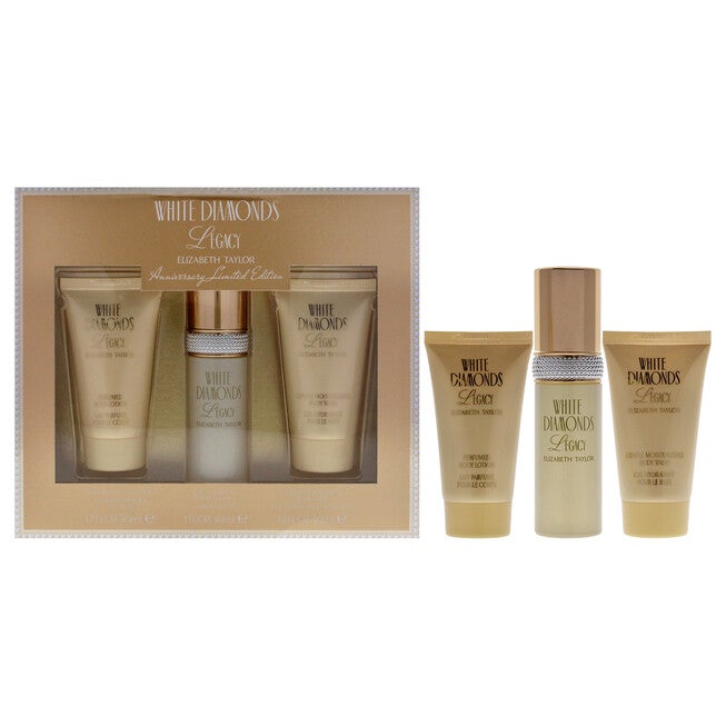 White Diamonds Legacy by Elizabeth Taylor for Women - 3 Pc Gift Set 1oz EDT Spray, 1.7oz Body Wash, 1.7oz Body Lotion, NA, hi-res image number null
