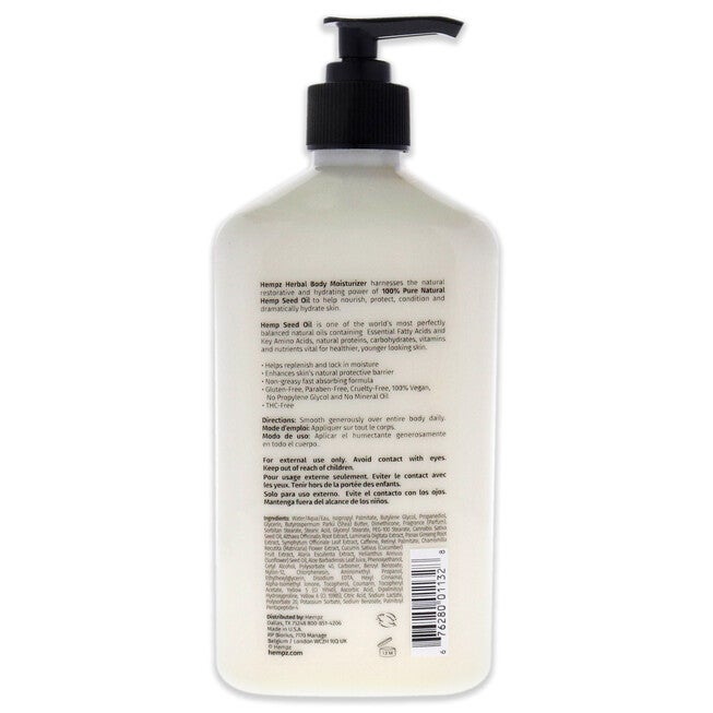 Age-Defying Herbal Body Moisturizer by Hempz for Unisex - 17 oz Moisturizer, , alternate image number null
