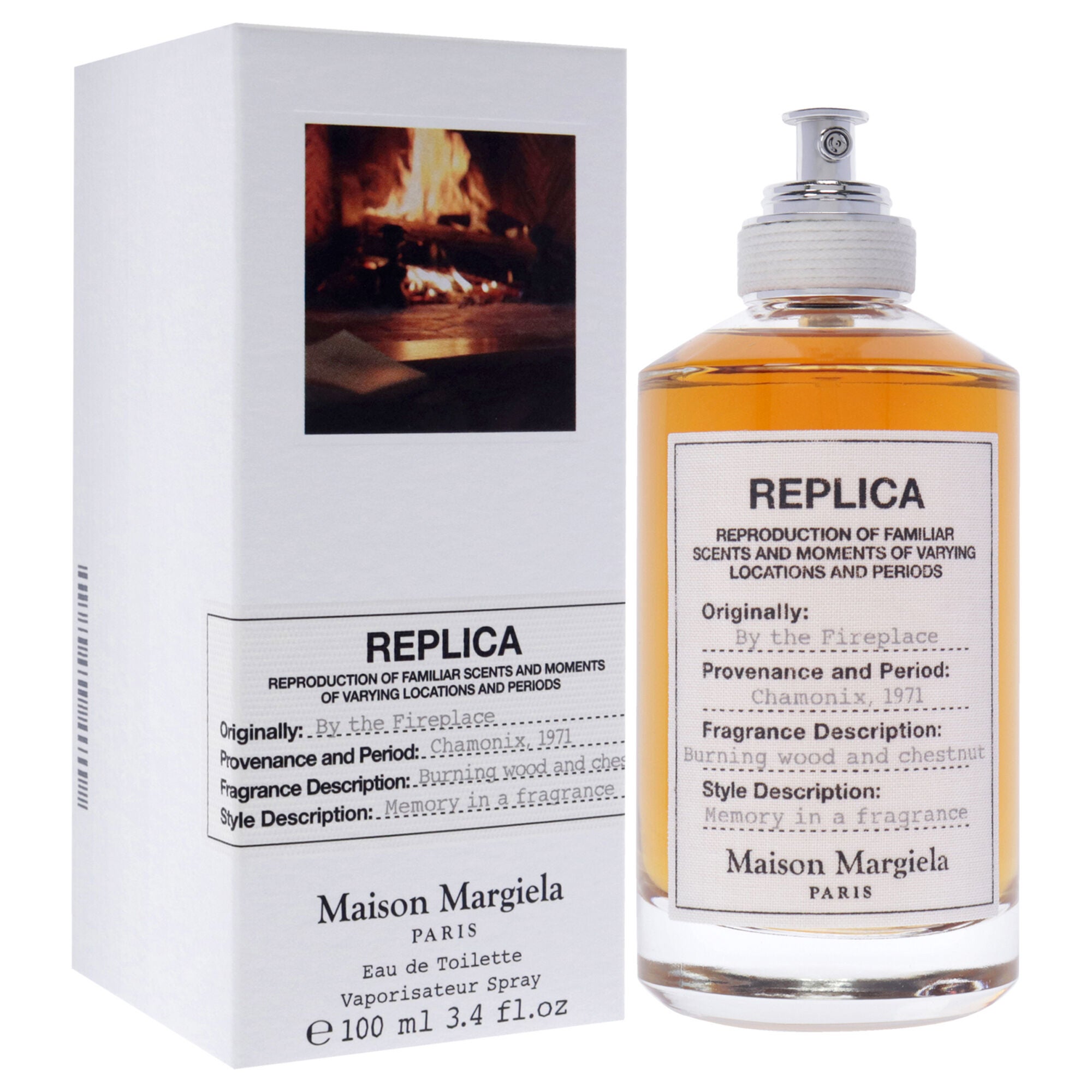 Replica By The Fireplace by Maison Margiela for Unisex - 3.4 oz EDT Spray, Clear, alternate image number 1