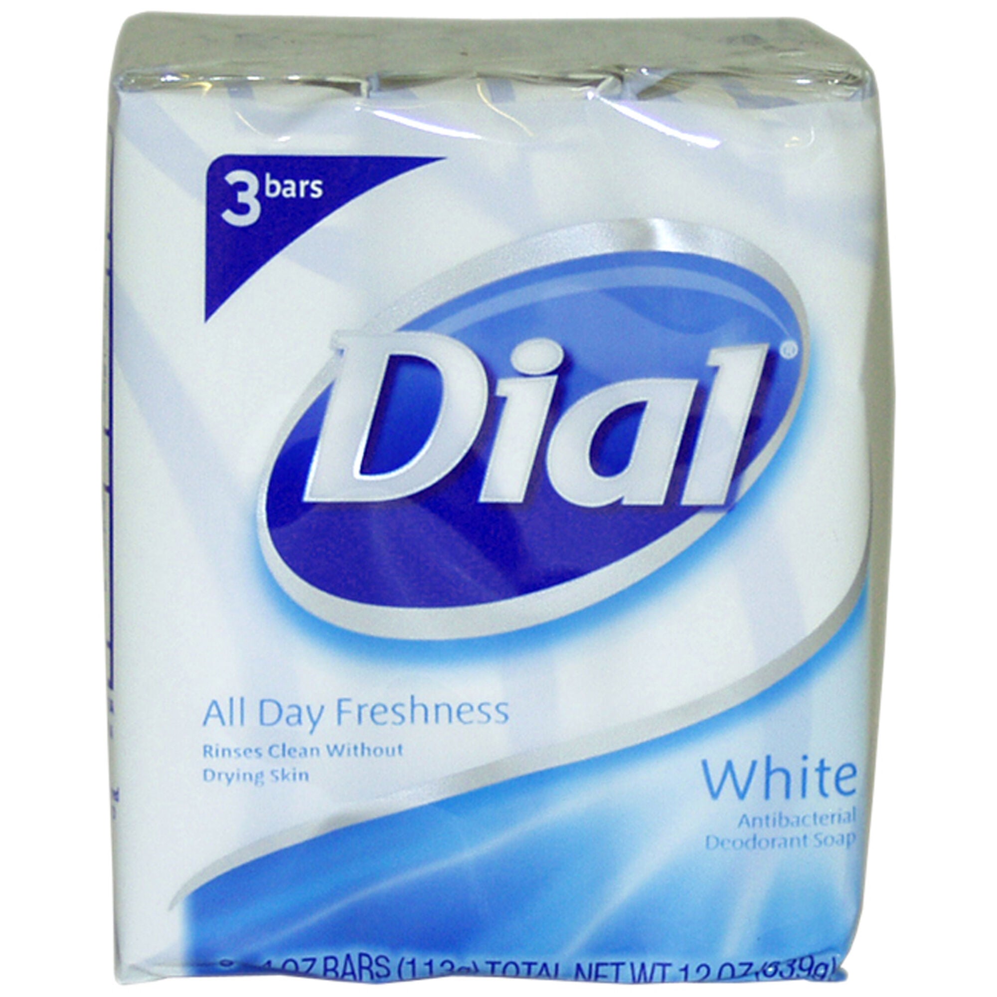 White Antibacterial Deodorant Soap by Dial for Unisex - 3 x 4 oz Soap, See Description, hi-res image number 0
