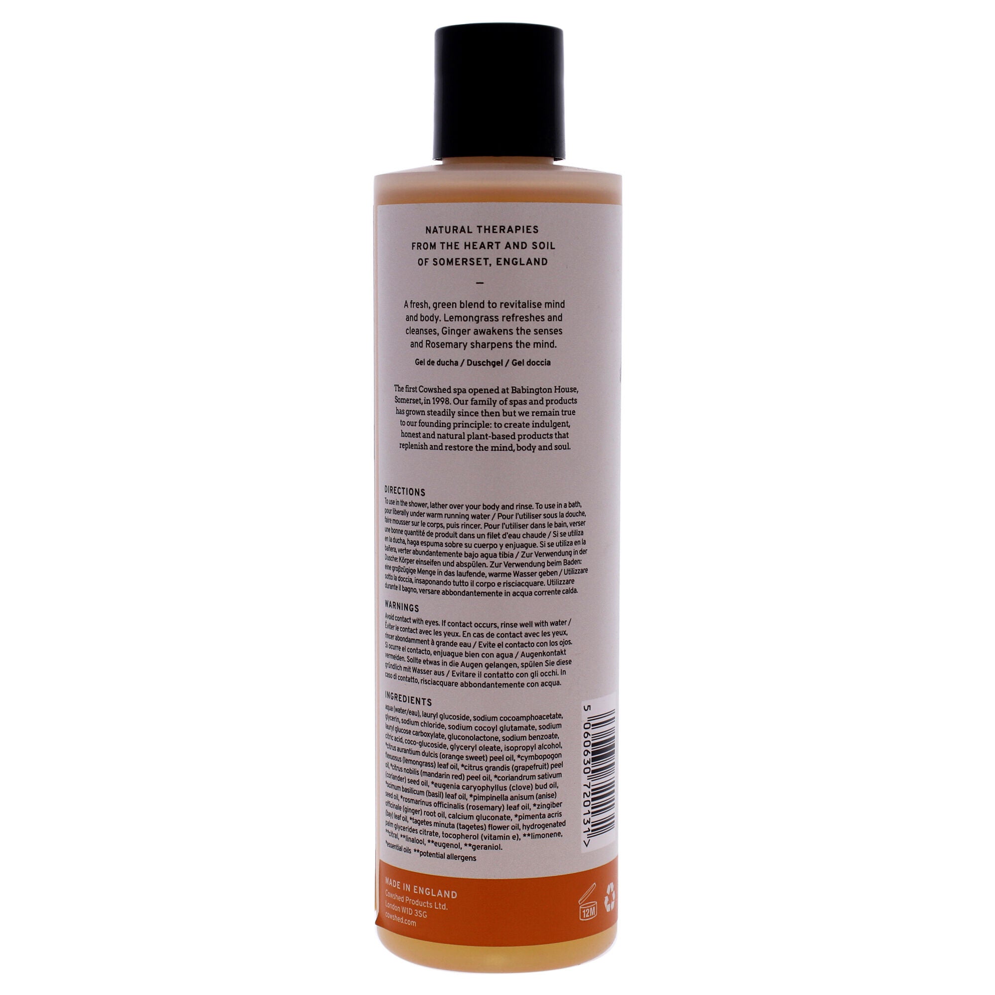 Active Invigorating Bath and Shower Gel by Cowshed for Unisex - 10.14 oz Shower Gel, See Description, alternate image number 1