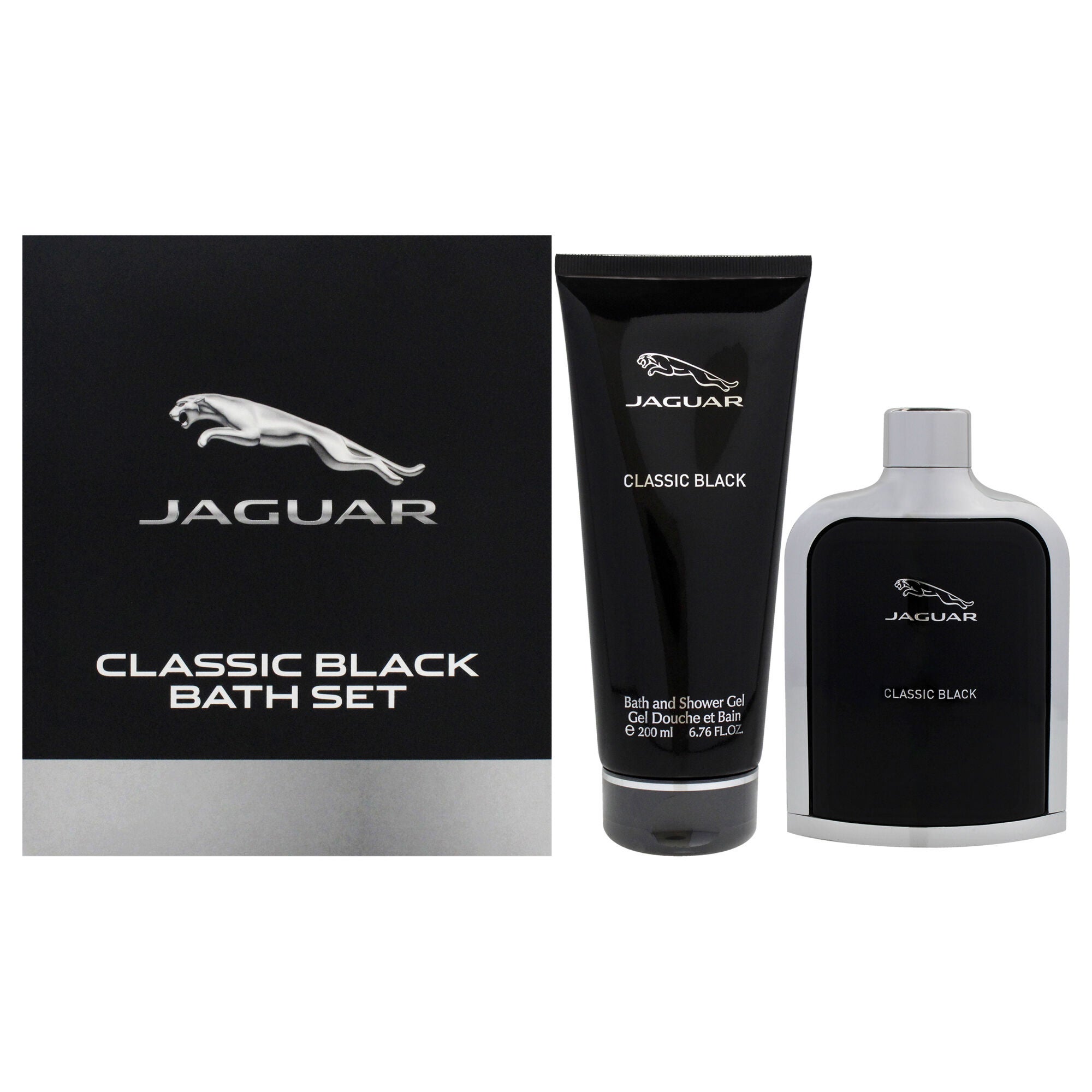 Jaguar Classic Black by Jaguar for Men - 2 Pc Gift Set 3.4oz EDT Spray, 6.76oz Bath and Shower Gel, See Description, hi-res image number 0