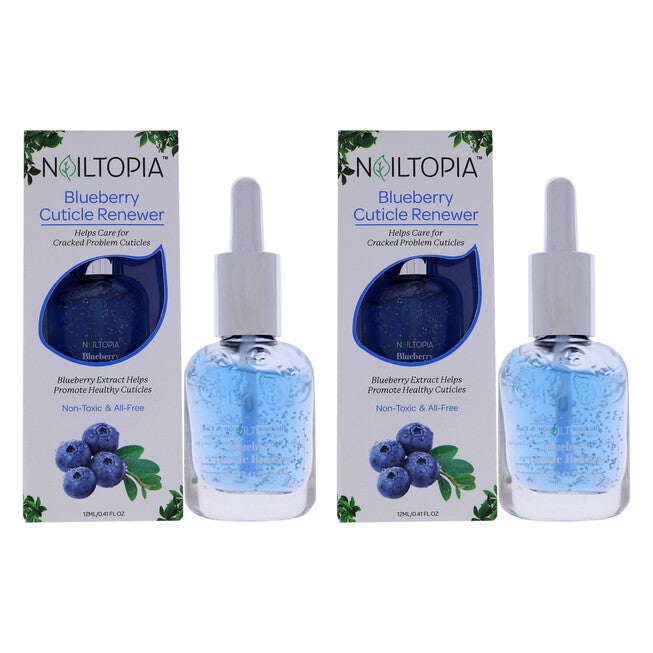 Cuticle Renewer - Blueberry by Nailtopia for Women - 0.41 oz Nail Treatment - Pack of 2, NA, hi-res image number null