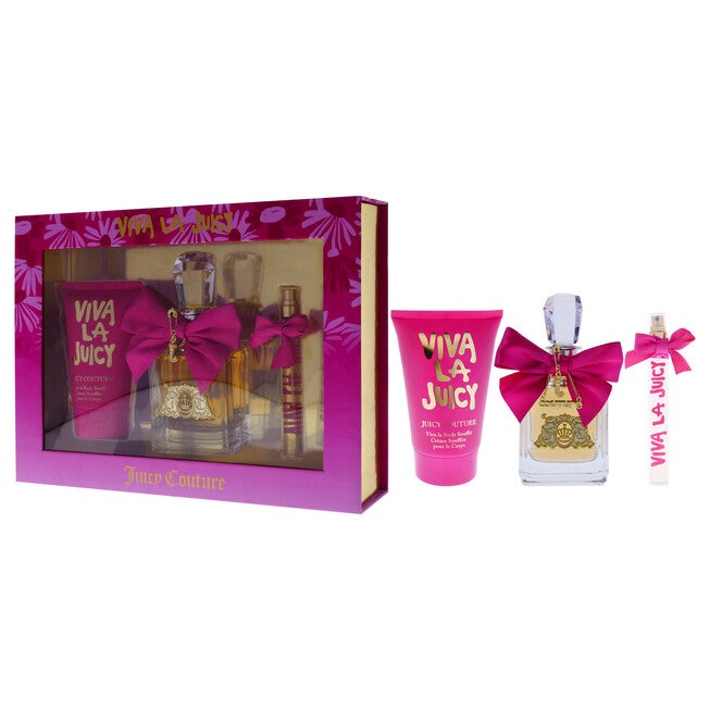 Viva La Juicy by Juicy Couture for Women - 3 Pc Gift Set 3.4oz EDP Spray, 0.33oz EDP Spray, 4.2oz Body Souffle, NA, alternate image number null
