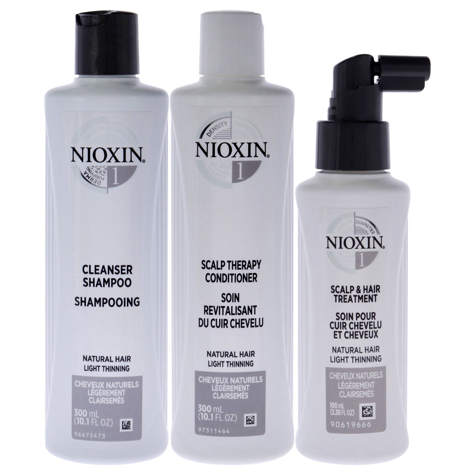 System 1 Kit by Nioxin for Unisex - 3 Pc 10.1oz Cleanser Shampoo, 10.1oz Scalp Therapy Conditioner, 3.38oz Scalp and Hair Treatment, , alternate image number 6