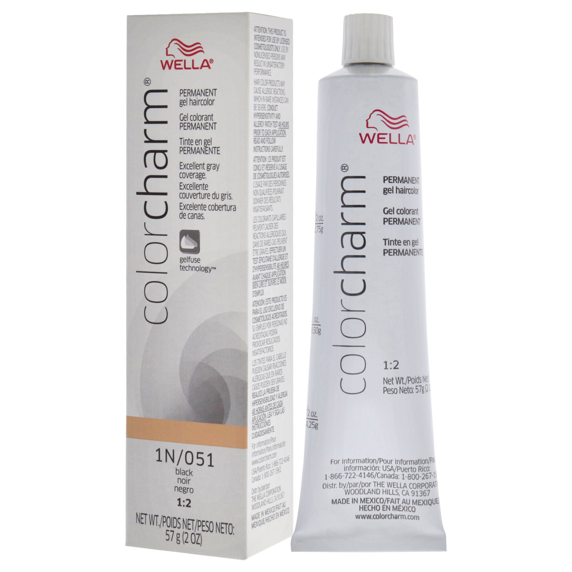 Color Charm Permanent Gel - 1N 051 Black by Wella for Unisex - 2 oz Hair Color, See Description, alternate image number 3