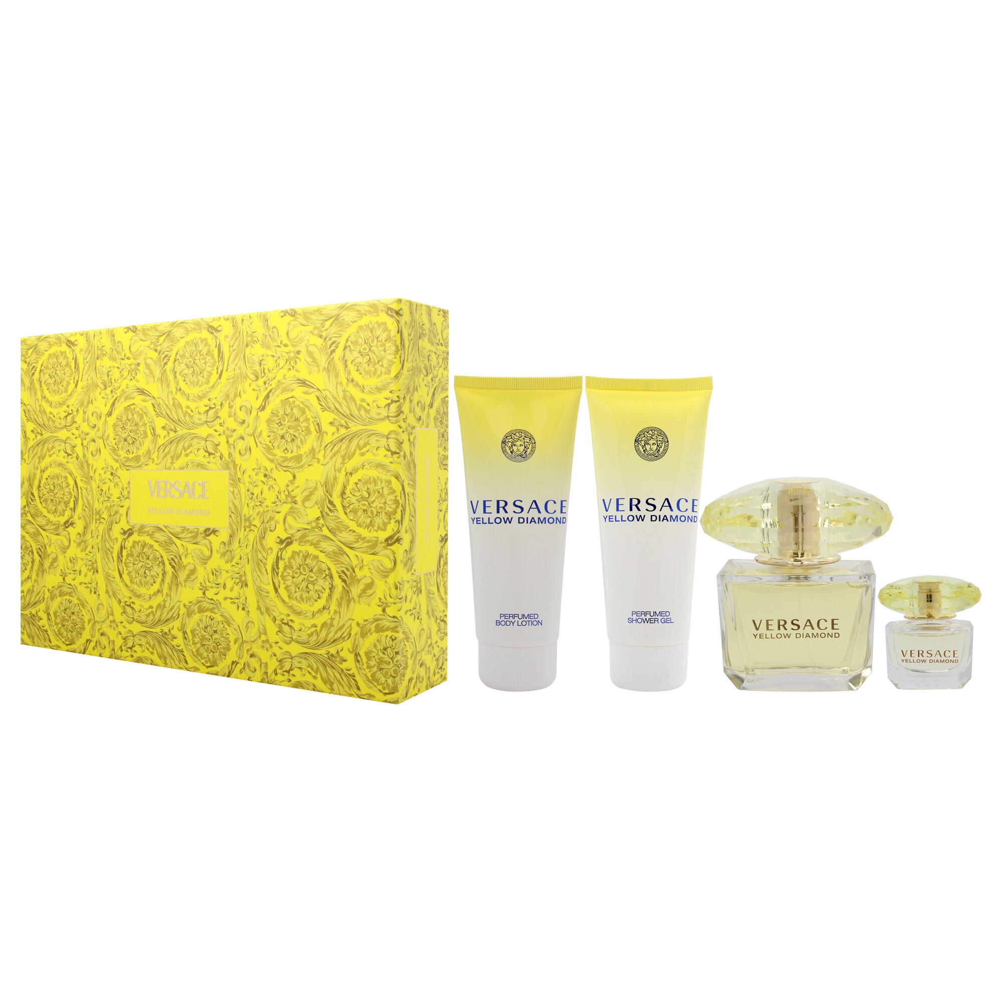 Versace Yellow Diamond by Versace for Women - 4 Pc Gift Set 3oz EDT Spray, 3.4oz Shower Gel, 3.4oz Body Lotion, 5ml EDT Spray (Mini), , alternate image number 7