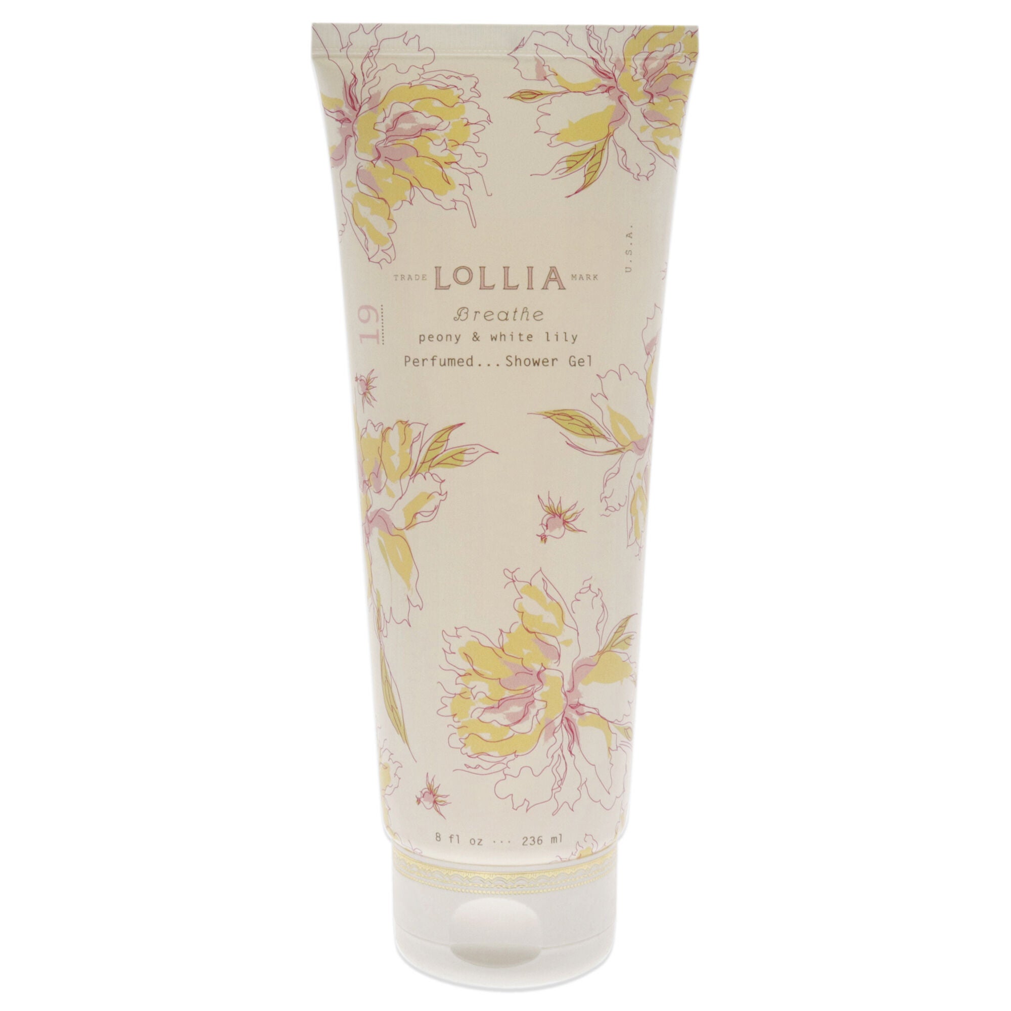 Breathe Perfumed Shower Gel - Peony and white lily by Lollia for Unisex - 8 oz Shower Gel, , alternate image number 4