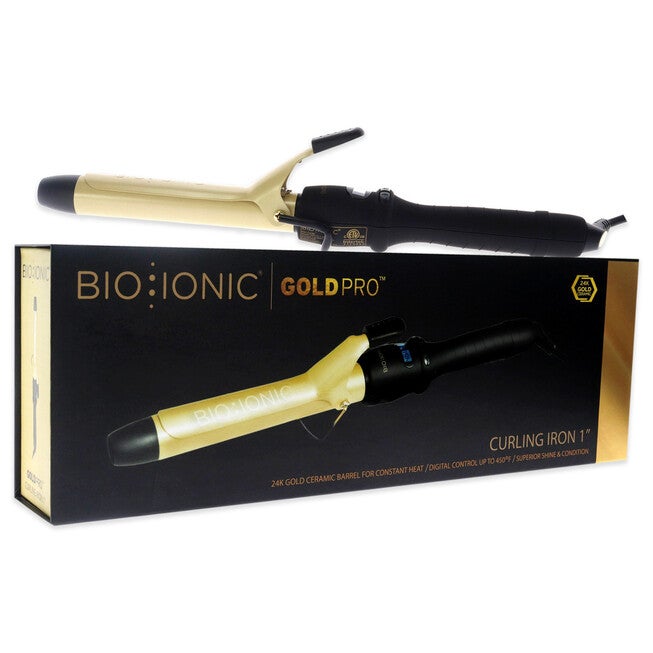 Gold Pro Curling Iron by Bio Ionic for Women - 1 Inch Curling Iron, NA, alternate image number null