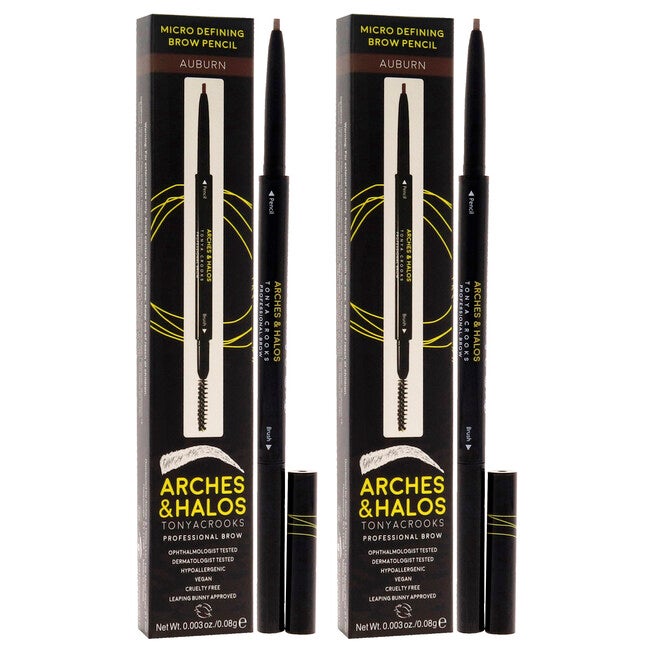 Micro Defining Brow Pencil - Auburn by Arches and Halos for Women - 0.003 oz Eyebrow Pencil - Pack of 2, , alternate image number null