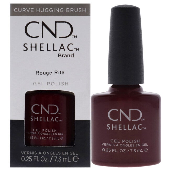 Shellac Nail Color - Rouge Rite by CND for Women - 0.25 oz Nail Polish, , alternate image number null