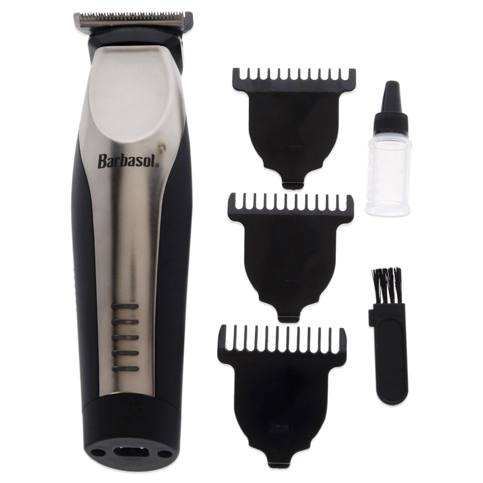 Rechargeable T-Blade Pro Trimmer and Detailer by Barbasol for Men - 8 Pc T-Blade, Trimmer, 3 Guide Combs, Detailer, Cleansing Brush, Oil, See Description, alternate image number 3