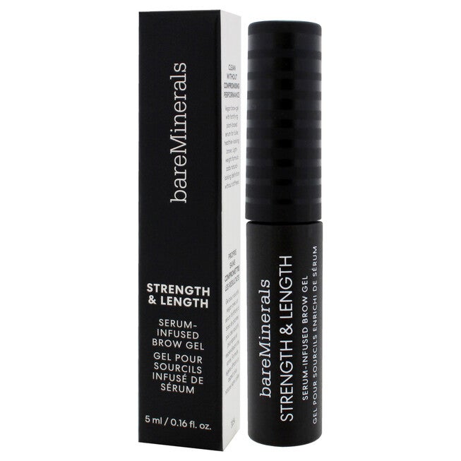Strength and Length Serum-Infused Brow Gel - Chestnut by bareMinerals for Women - 0.16 oz Eyebrow Gel, NA, alternate image number null