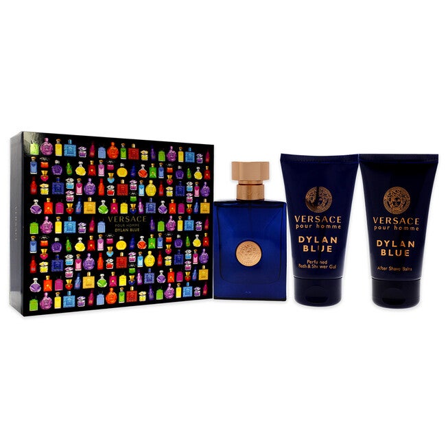 Dylan Blue by Versace for Men - 3 Pc Gift Set 1.7oz EDT Spray, 1.7oz After Shave Balm, 1.7oz Perfumed Bath Shower Gel, NA, alternate image number null