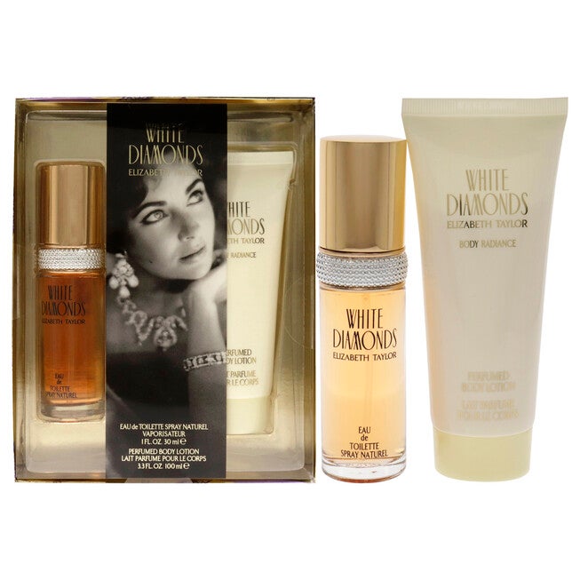 White Diamonds by Elizabeth Taylor for Women - 2 Pc Gift Set 1oz EDT Spray, 3.3oz Body Lotion, , alternate image number null