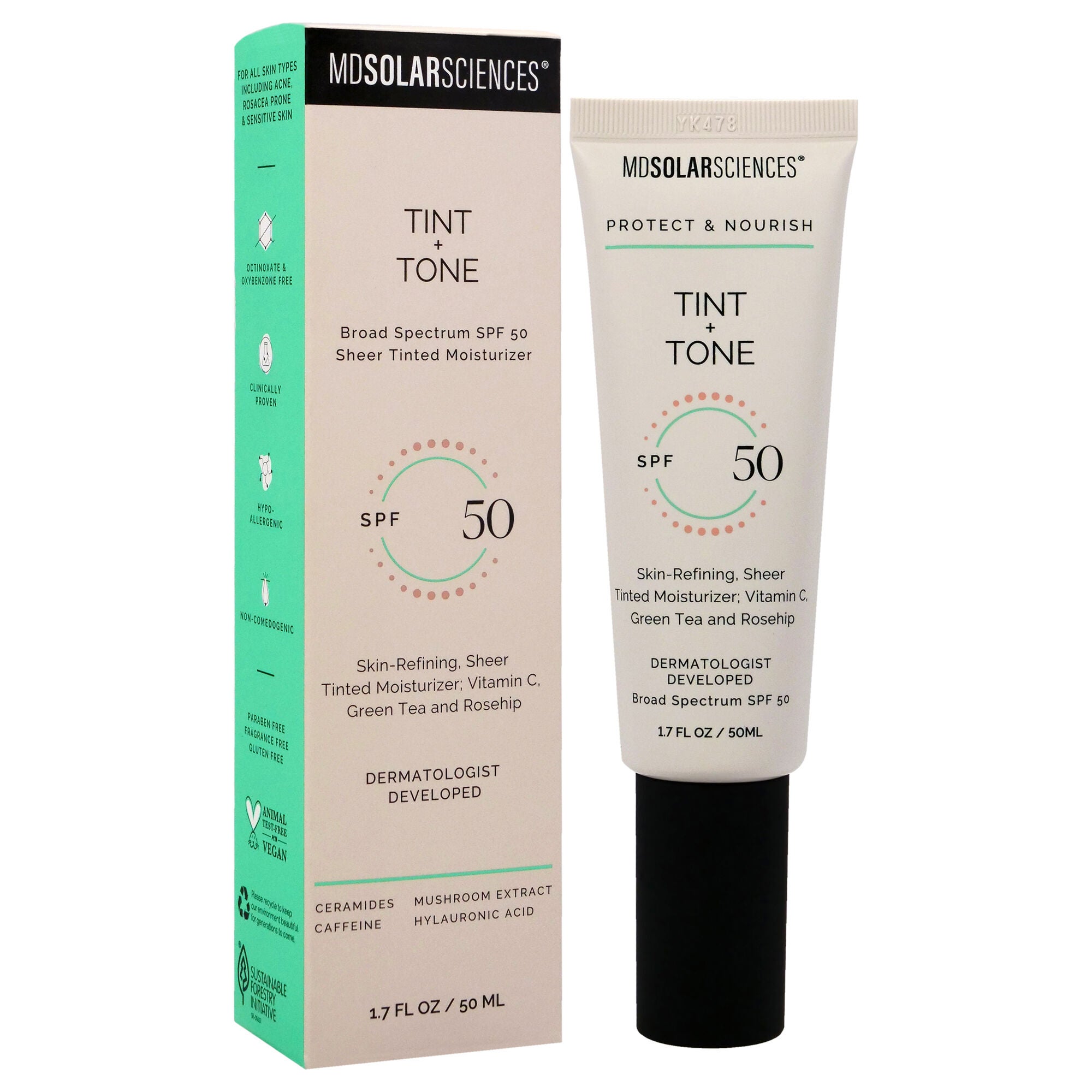 Tint Plus Tone SPF 50 by MDSolarSciences for Women - 1.7 oz Moisturizer, See Description, alternate image number 2