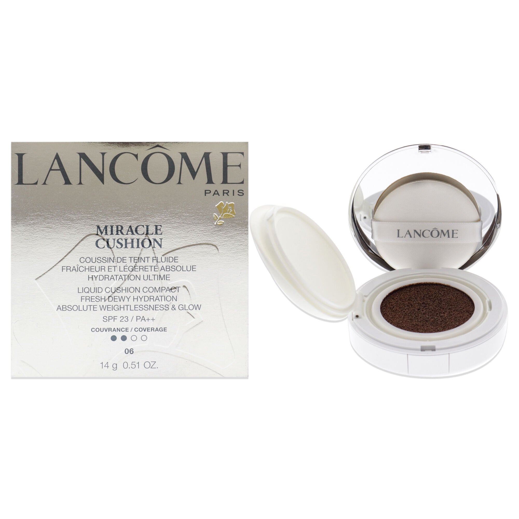 Miracle Cushion Liquid Cushion Compact Foundation SPF 23 - 06 Biege Moka by Lancome for Women - 0.51 oz Foundation, See Description, hi-res image number 0