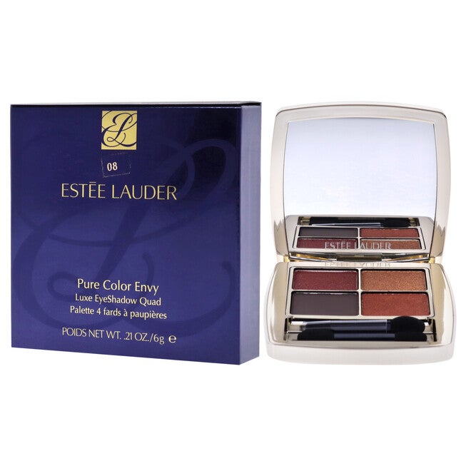 Pure Color Envy Luxe Eyeshadow Quad - 08 Wild Earth by Estee Lauder for Women - 0.21 oz Eye Shadow, NA, alternate image number null
