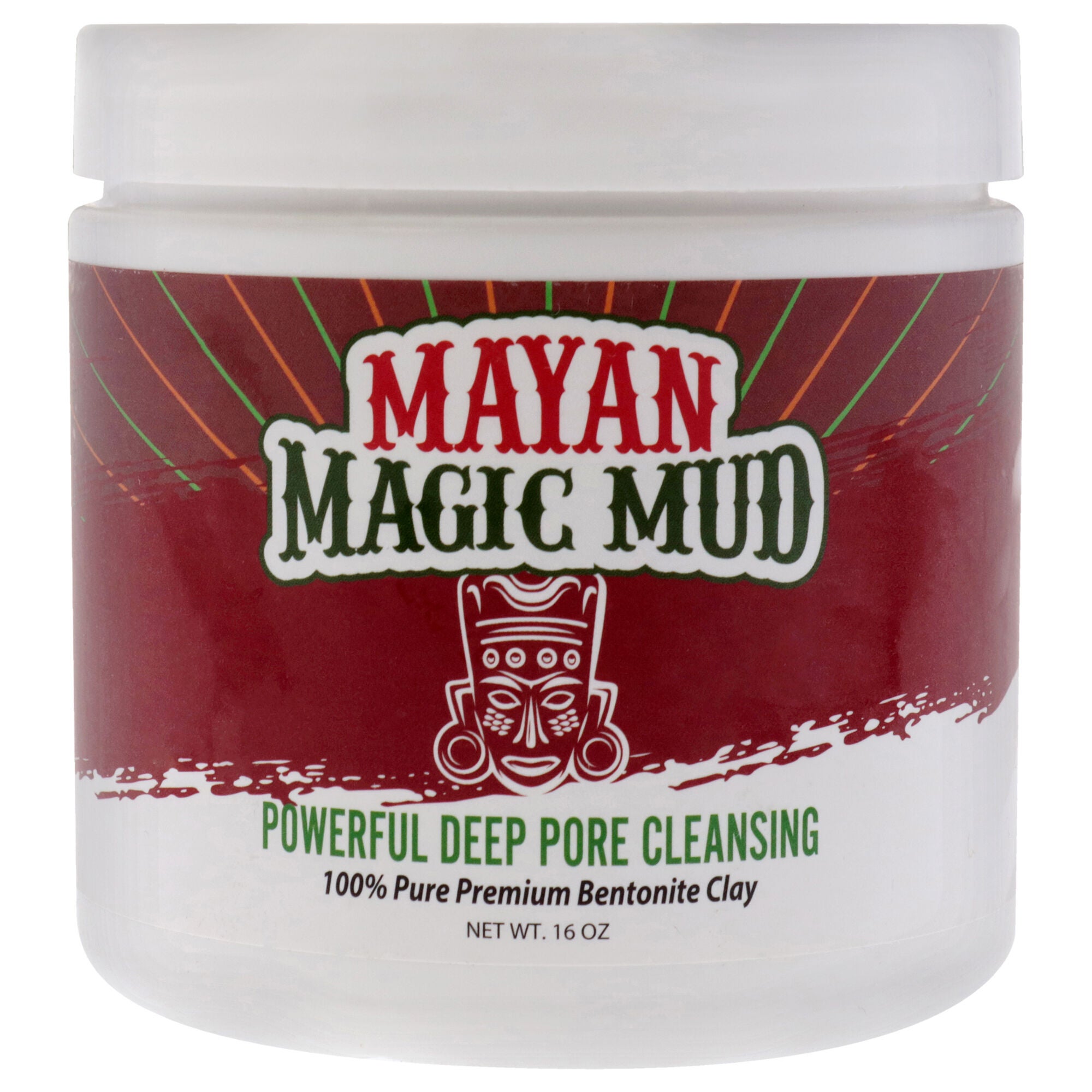 Powerful Deep Pore Cleansing Bentonite Clay by Mayan Magic Mud for Unisex - 16 oz Cleanser, See Description, hi-res image number 0