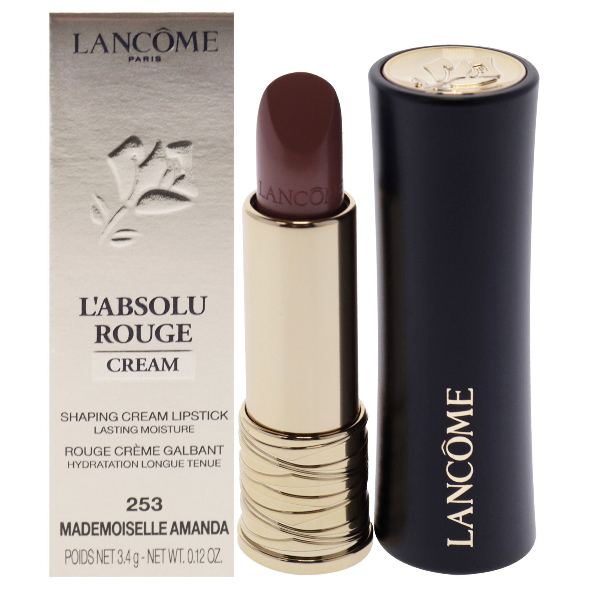 LAbsolu Rouge Cream Lipstick - 253 Mademoiselle Amanda by Lancome for Women - 0.12 oz Lipstick, See Description, hi-res image number 0