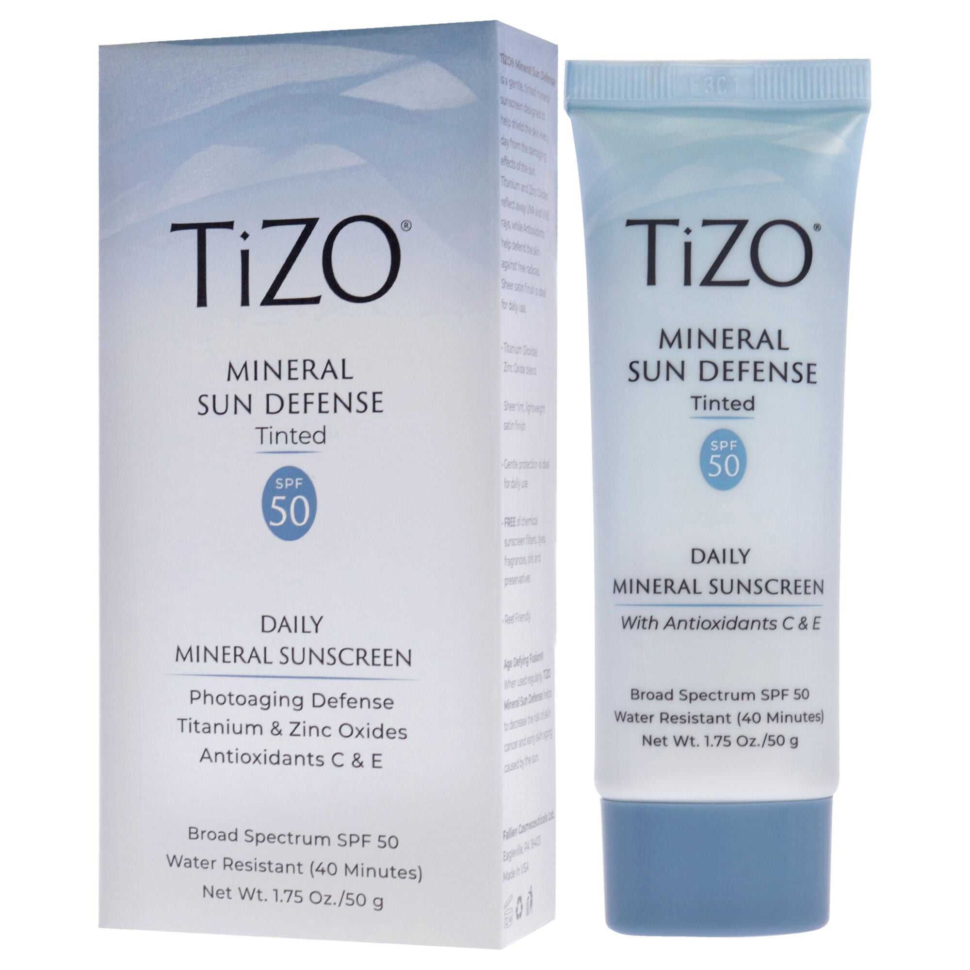Mineral Sun Defense Tinted SPF 50 by Tizo for Women - 1.75 oz Sunscreen, See Description, alternate image number 3