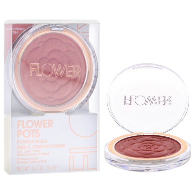 Flower Pots Powder Blush - PB4 Warm Hibiscus by Flower Beauty for Women - 0.2 oz Blush, NA, alternate image number null