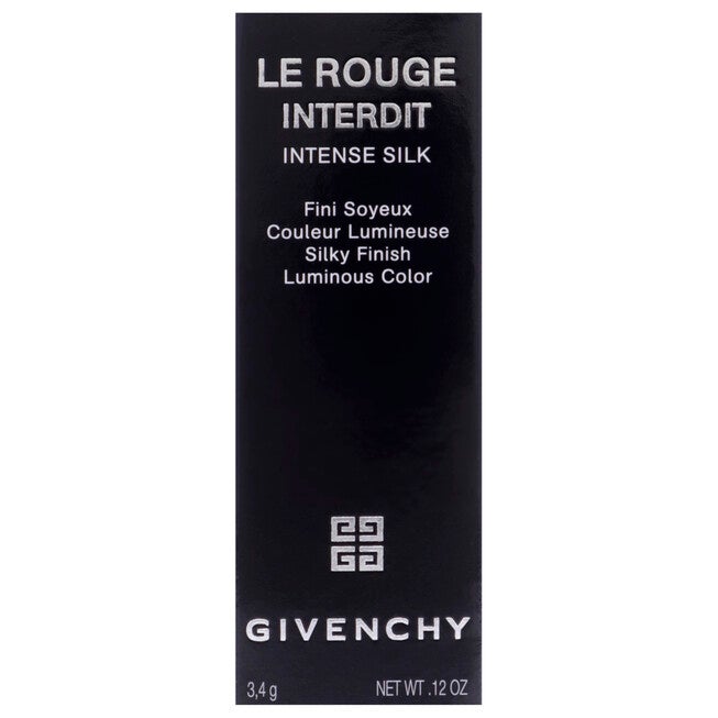 Le Rouge Interdit Intense Silk Lipstick - 37 Rouge Graine by Givenchy for Women - 0.12 oz Lipstick (Refillable), Black, alternate image number 3