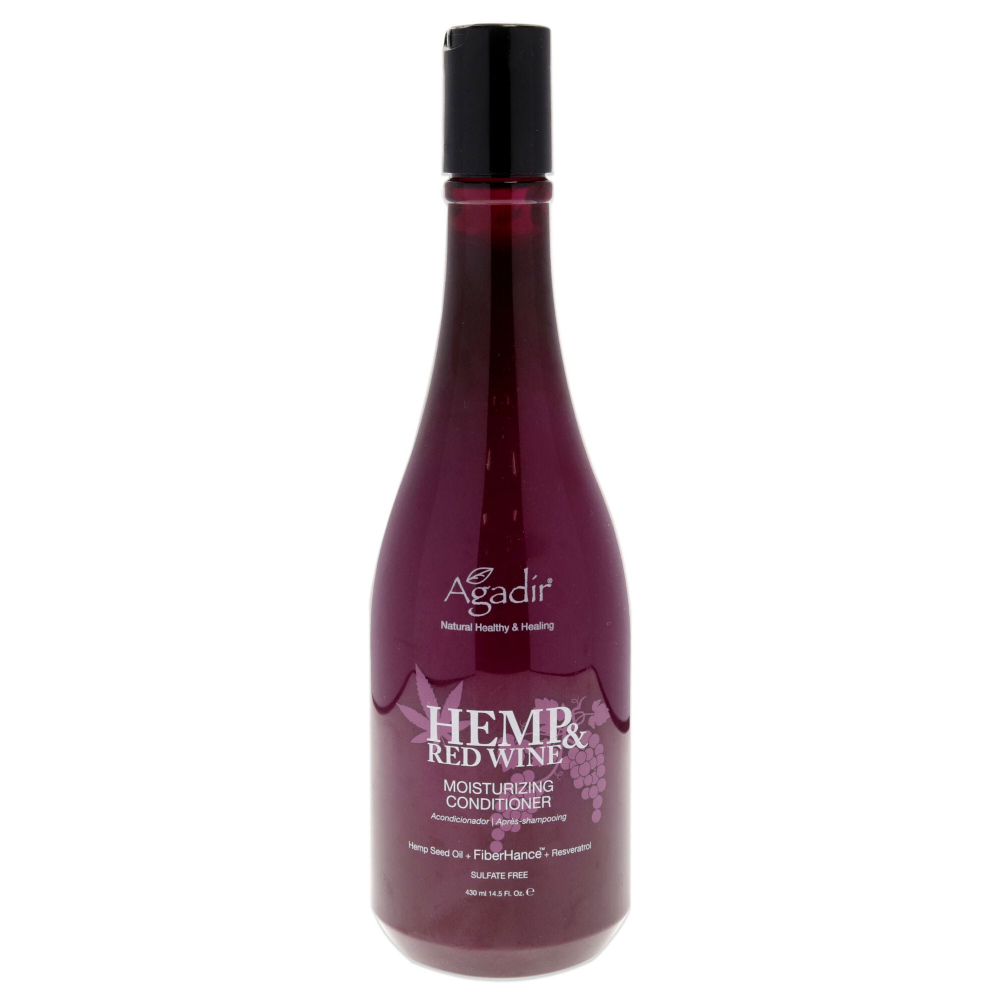 Hemp and Red Wine Moisturizing Conditioner by Agadir for Unisex - 14.5 oz Conditioner, See Description, hi-res image number 0