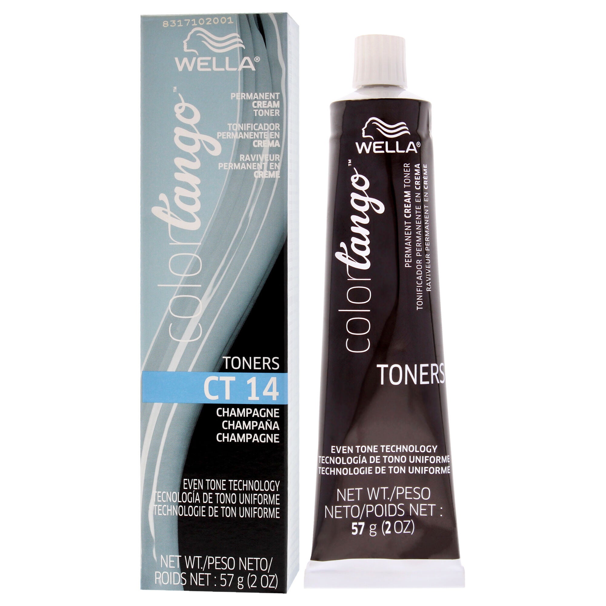 Color Tango Permanent Cream Toner - CT14 Champagne Cream by Wella for Women - 2 oz Toner, White, alternate image number 3