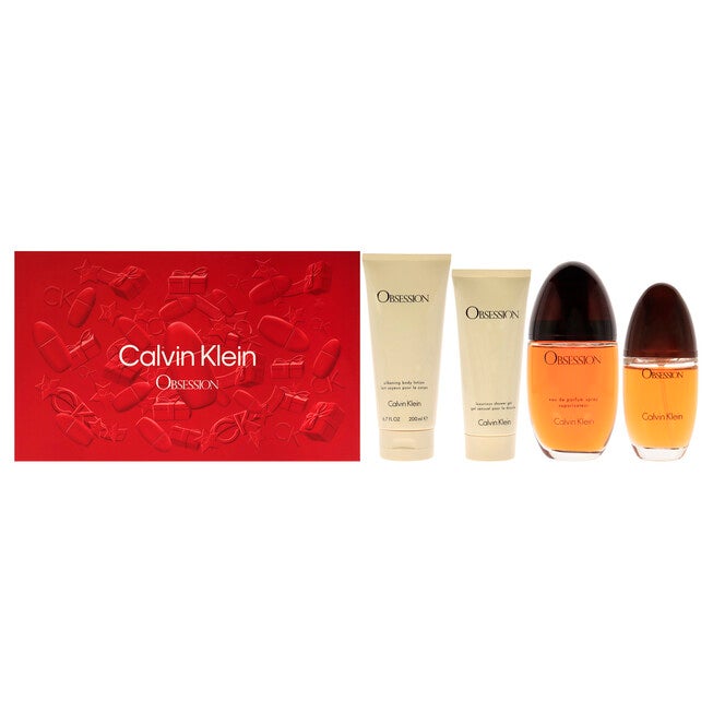 Obsession by Calvin Klein for Women - 4 Pc Gift Set 3.3oz EDP Spray, 0.5oz EDP Spray, 3.4oz Shower Gel, 6.7oz Body Lotion, , alternate image number null