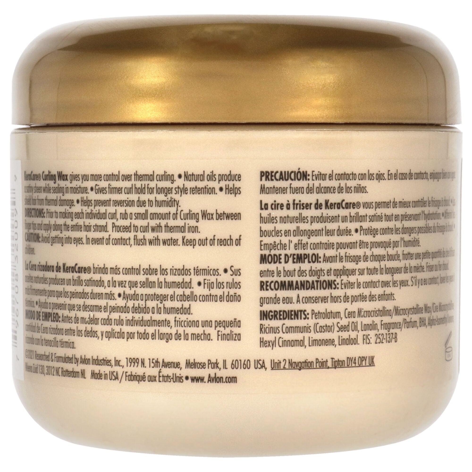 KeraCare Curling Wax by Avlon for Unisex - 4 oz Wax, See Description, alternate image number 1
