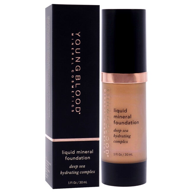 Liquid Mineral Foundation - Nutmeg by Youngblood for Women - 1 oz Foundation, , alternate image number null