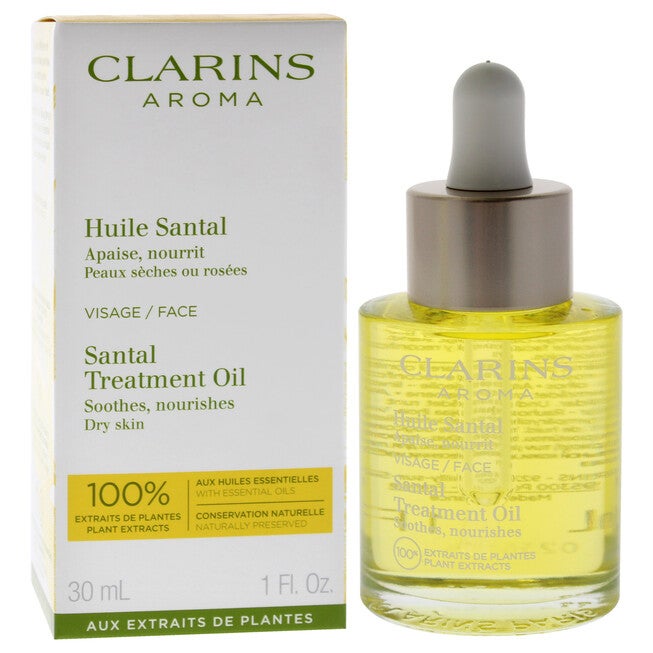Santal Face Treatment Oil - Dry Skin by Clarins for Unisex - 1 oz Treatment, NA, alternate image number null