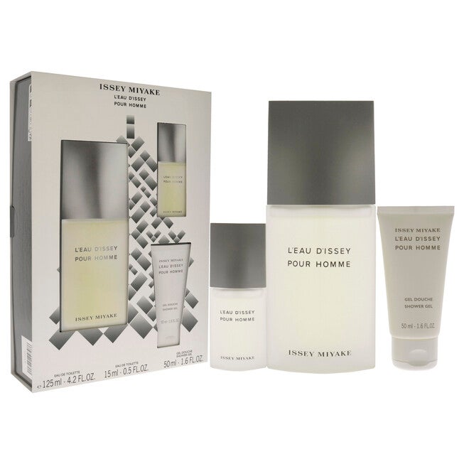 Leau Dissey Pour Homme by Issey Miyake for Men - 3 Pc Gift Set 4.2oz EDT Spray, 15ml EDT Spray, 1.6oz Shower Gel, , alternate image number null