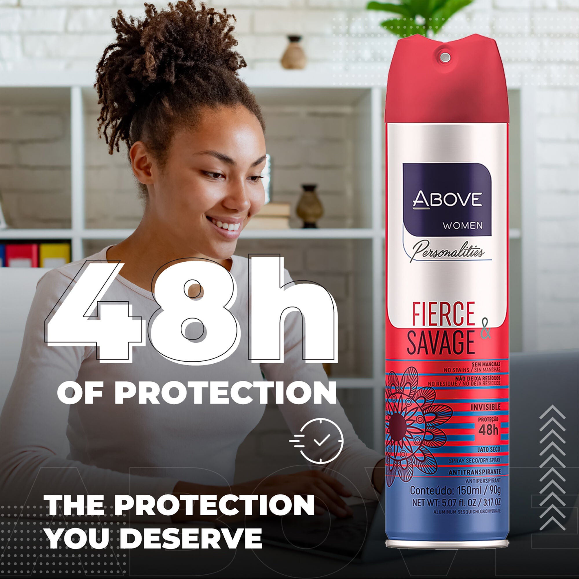 48 Hours Personalities Antiperspirant Deodorant - Fierce and Savage by Above for Women - 3.17 oz Deodorant Spray - Pack of 4, See Description, alternate image number 3