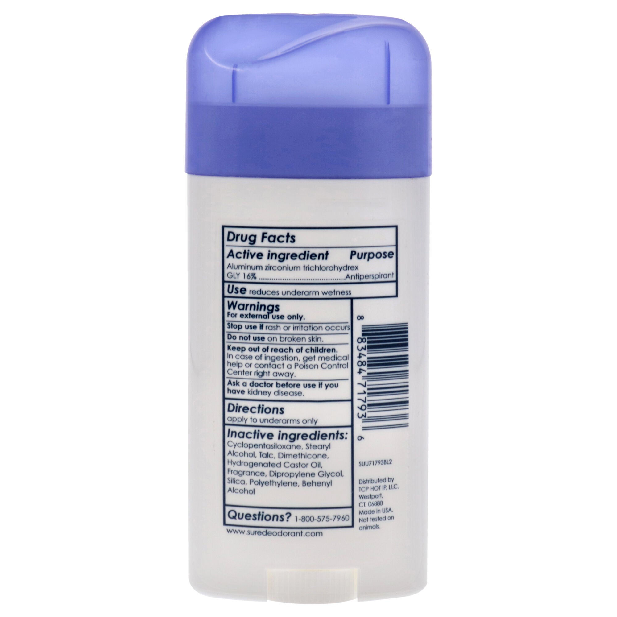 Original Solid Anti-Perspirant Deodorant - Regular by Sure for Unisex - 2.7 oz Deodorant Stick, See Description, alternate image number 2