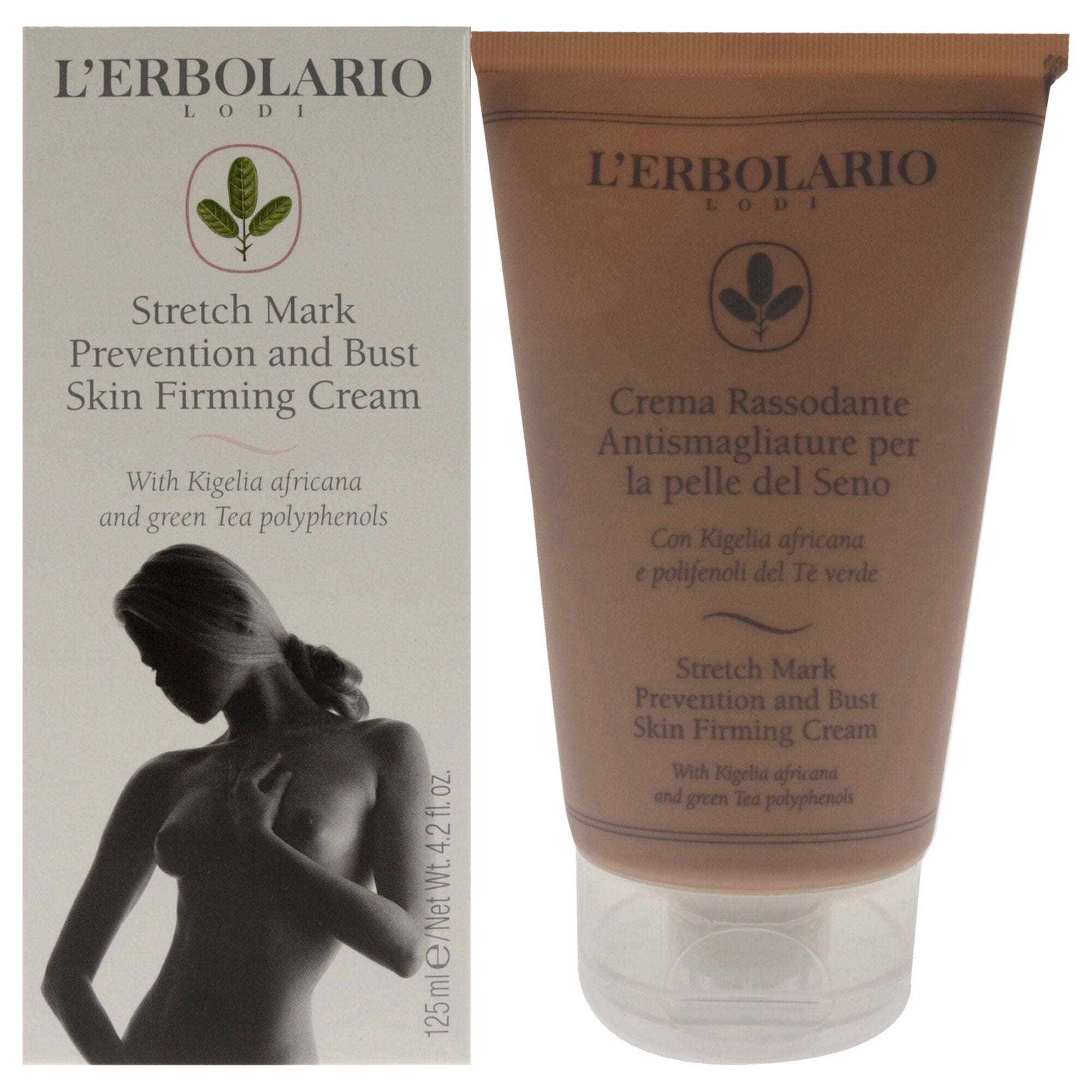 Stretch Mark Prevention and Bust Skin Firming Cream by LErbolario for Women - 4.2 oz Cream, See Description, hi-res image number 0