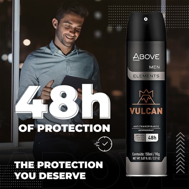 48 Hours Element Antiperspirant Deodorant - Vulcan by Above for Men - 3.17 oz Deodorant Spray - Pack of 4, See Description, alternate image number 2