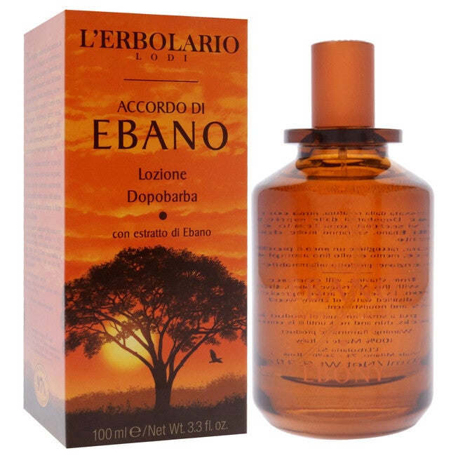 After Shave Lotion - Notes of Ebony by LErbolario for Unisex - 3.3 oz After Shave, See Description, alternate image number 1