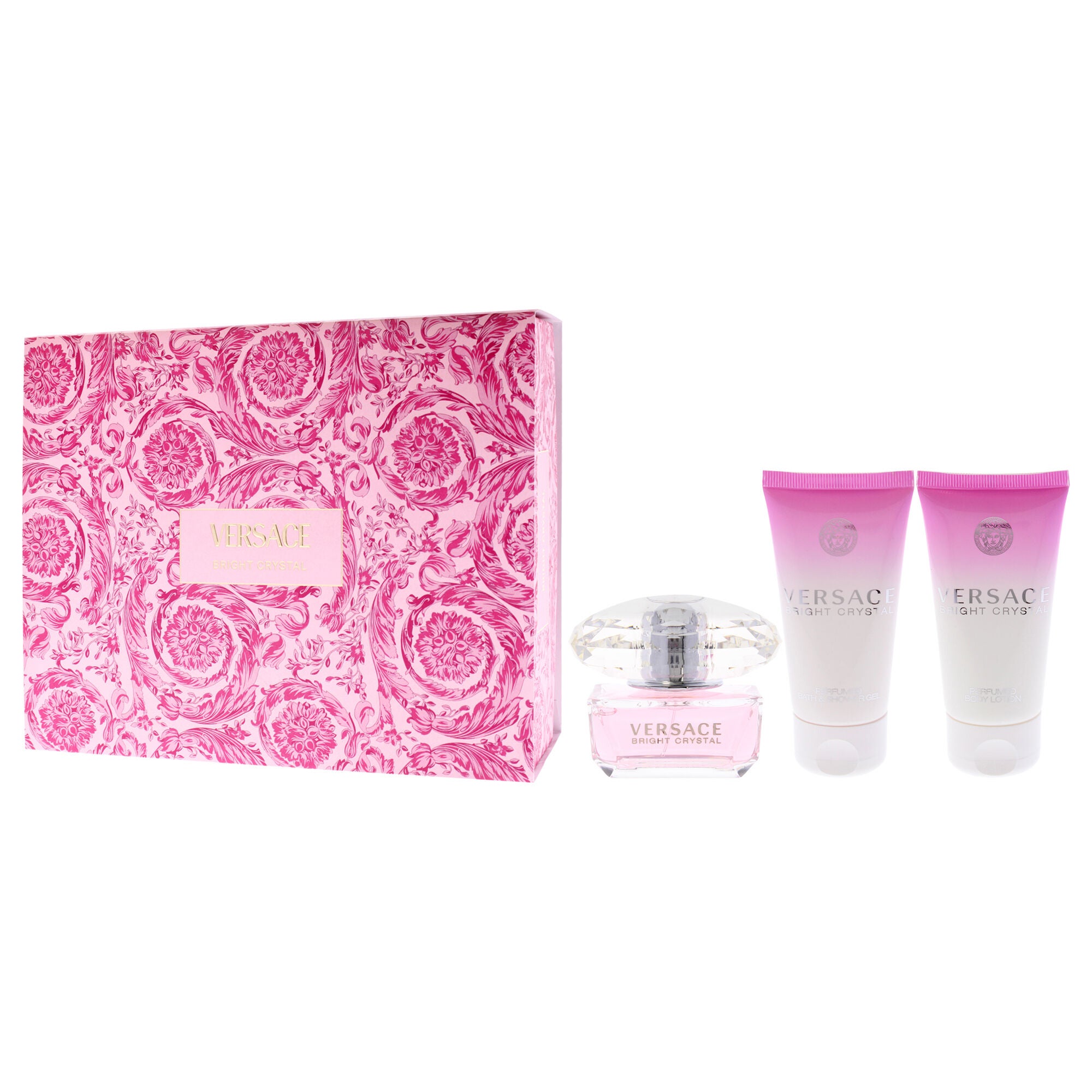 Versace Bright Crystal by Versace for Women - 3 Pc Gift Set 1.7oz EDT Spray, 1.7oz Perfumed Bath and Shower Gel, 1.7oz Perfumed Body Lotion, See Description, alternate image number 3
