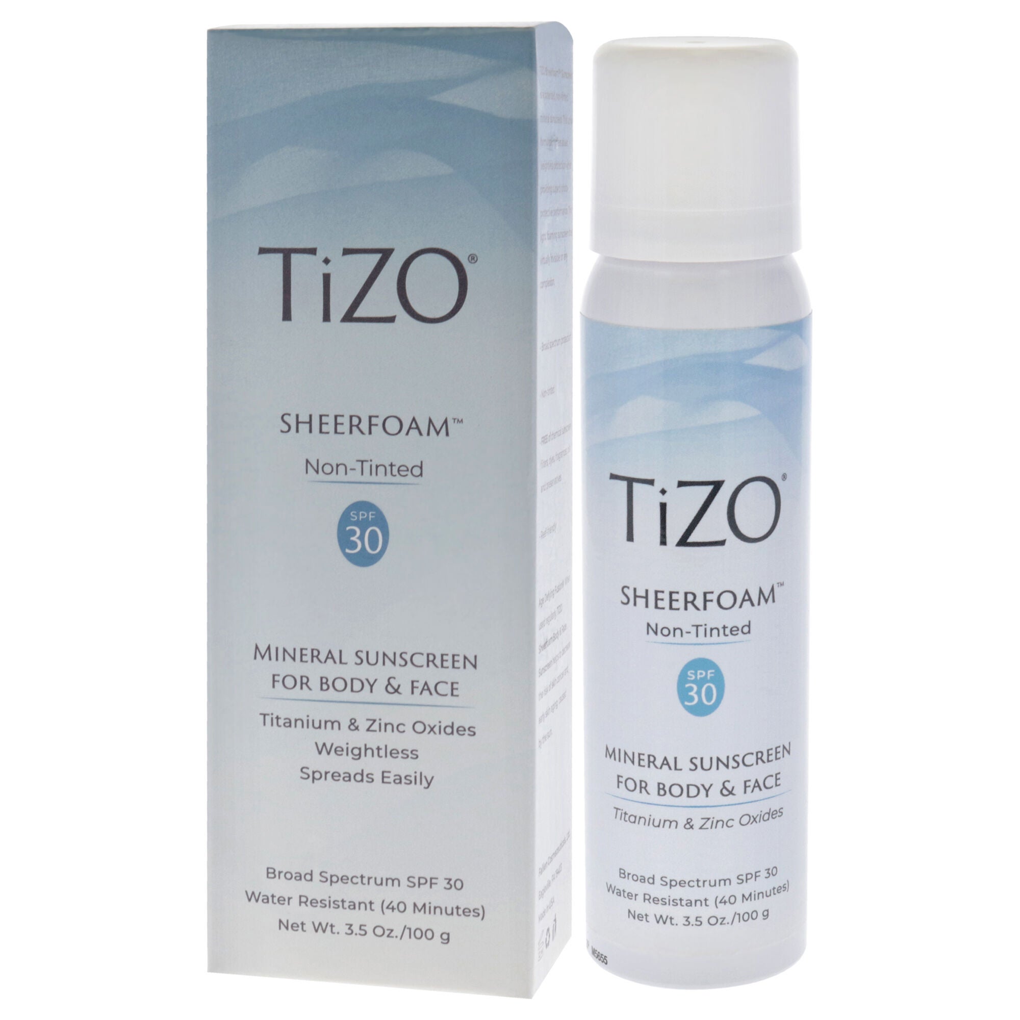 SheerFoam Body And Face Non-Tinted SPF 30 by Tizo for Unisex - 3.5 oz Sunscreen, See Description, alternate image number 3
