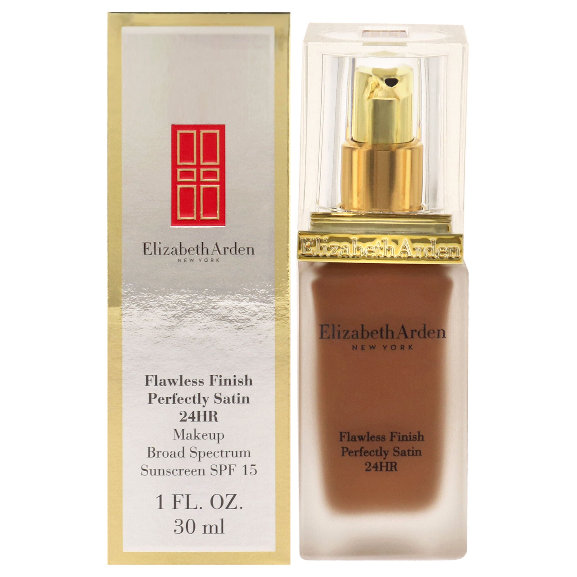 Flawless Finish Perfectly Satin 24HR Makeup SPF 15 - 17 Cocoa by Elizabeth Arden for Women - 1 oz Foundation, See Description, hi-res image number 0