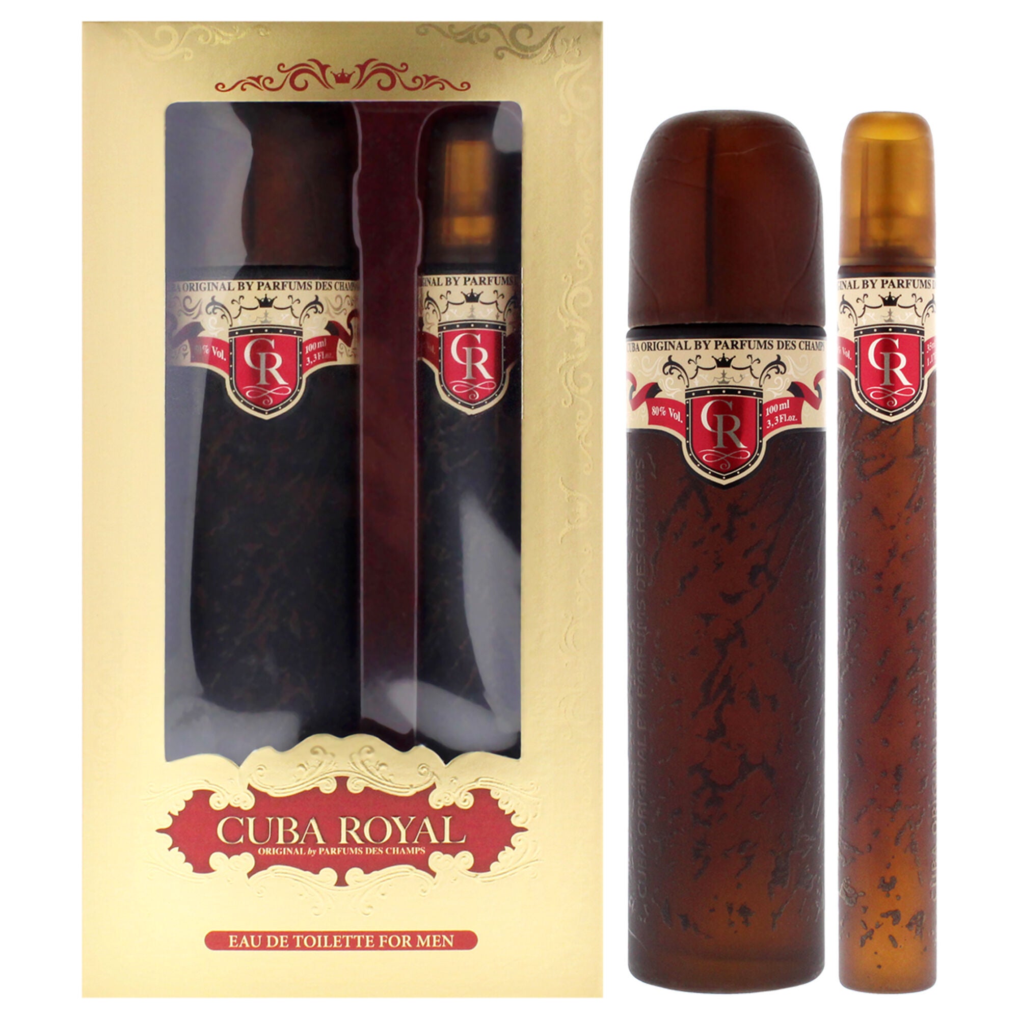 Cuba Royal by Cuba for Men - 2 Pc Gift Set 3.3oz EDT Spray, 1.17oz EDT Spray, See Description, hi-res image number 0