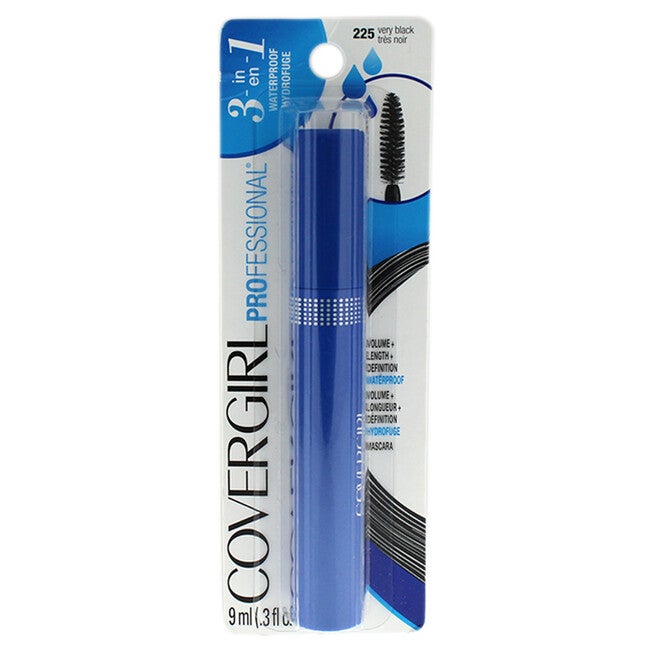 Professional 3-in-1 Waterproof Mascara - # 225 Very Black by CoverGirl for Women - 0.3 oz Mascara, See Description, hi-res image number 0