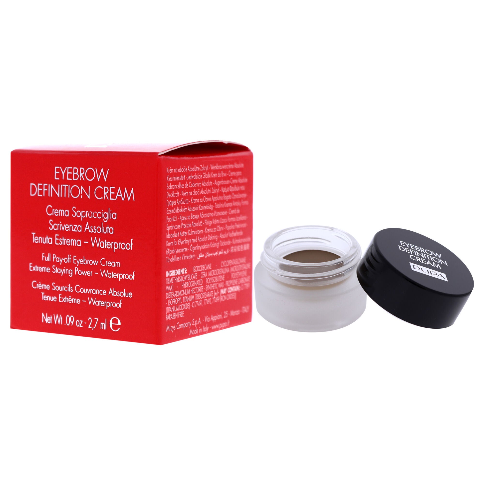 Eyebrow Definition Cream - 001 Ash by Pupa Milano for Women - 0.09 oz Eyebrow Cream, See Description, alternate image number 2